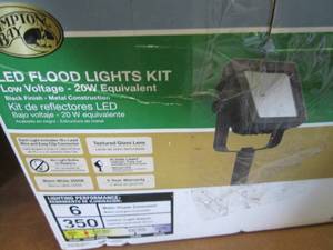 lot 52 image: 2 Hampton Bay LED Flood Light Kits ...
