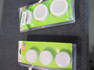 lot 63 image: 2 pks CE Puck Lights...