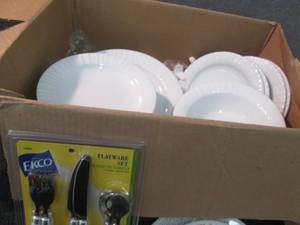 lot 77 image: White Dinnerware( Dinner plates, Sa...