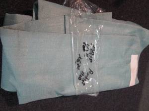 lot 128 image: Pair of Rod Pocket Curtains 42x63 i...