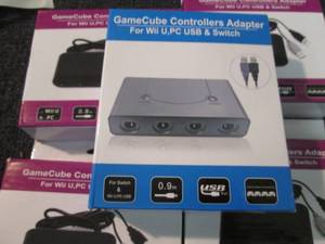 lot 140 image: 5 Game Cube Controller Adapters ZZ3...