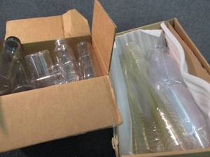 lot 168 image: Plastic Bottles w Screw Top Lids, C...