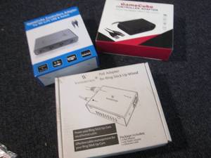 lot 169 image: PoE Adapter, 2 GameCube Controllers...