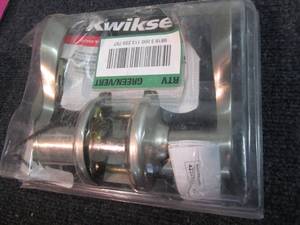 lot 177 image: Kwikset Balboa Satin Nickel Keyed E...