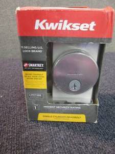 lot 193 image: Kwikset Uptown Low Profile Satin Ni...