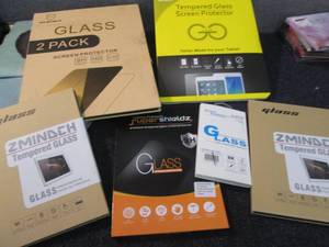 lot 199 image: Lot of 6 Assorted Tempered Glass...
