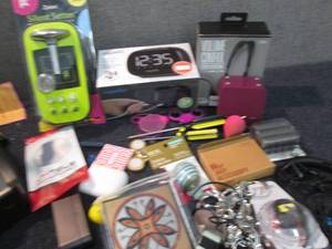 lot 206 image: Head Phones, Alarm Clock, Screw Dri...