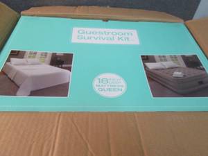 lot 281 image: Queen 18 in. Taupe Bedding and Air ...