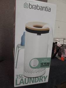 lot 297 image: Brabantia 9.2 Gal. Laundry Hamper (...