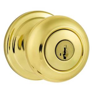 lot 191 image: Kwikset Juno Polished Brass Entry D...