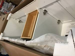 lot 15 image: Home Decorators Westcourt 60 in. W x 21 in. D x 34 in. H Bath Vanity Cabinet Only in White not used Retails $749