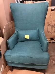 lot 16 image: Kegan Teal Accent Chair Not used