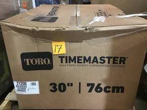 lot 17 image: Toro TimeMaster 30 in. Briggs and Stratton Personal Pace Self-Propelled Walk-Behind Gas Lawn  Mower with Spin-Stop  open Box  retails $1000