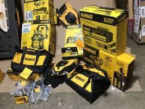 lot 30 image: Gaylord with assorted Dewalt Power Tools and more many new items some used Open Boxes awesome Value