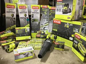 lot 31 image: Pallet with assorted indooroutdoor Ryobi Tools many in like new condition customer returns and overstock items review pictures