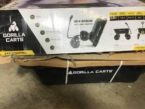 lot 37 image: Gorilla Carts Poly Dump Cart 1200 lb. capacity