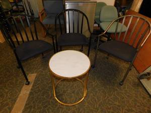 lot 19 image: 3 Metal Chairs