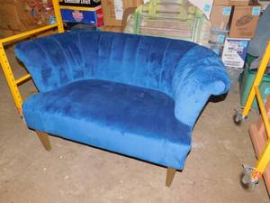 lot 38 image: Blue Sofa