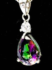 lot 22 image: MysticTopaz Estate Pendant and Stud Earrings