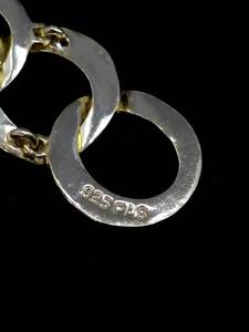lot 27 image: Diamond and Sterling Silver Hanging Rings Pendant with Chain