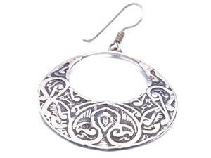 lot 35 image: Art Nouvaeu Era Hoop Earrings With Hallmarks