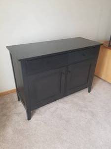 lot 46 image: Sturdy Black CabinetDresser