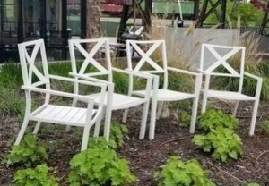 lot 15 image: Threshold Outdoor Patio Chairs