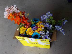 Box of Artificial Flowers...