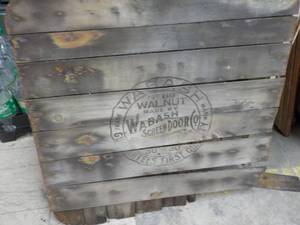 Primitive Advertising on Wood Slats...