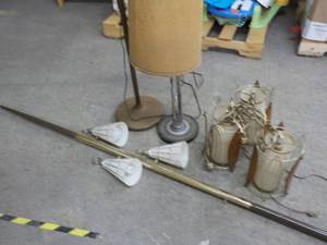 Vintage Swag, Pole Lamp and Lamps...