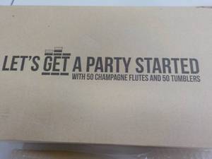 Case of 50 Champagne Flutes and 50 ...