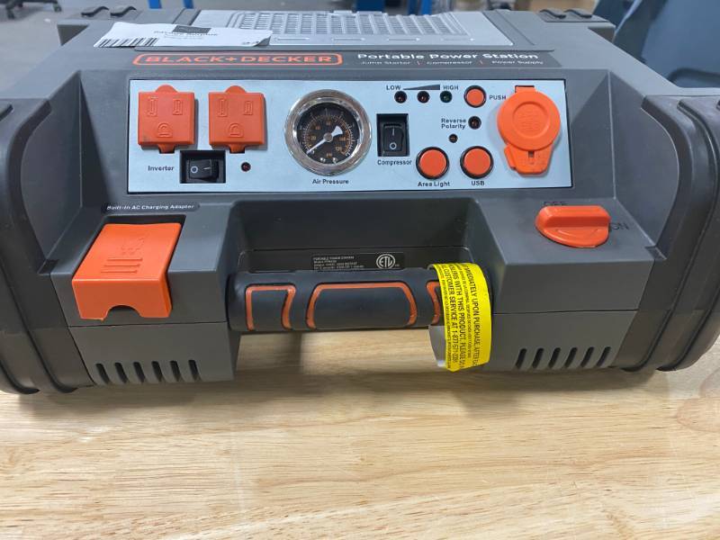 Black & Decker Portable Power Station & Jump Starter, Savage Surplus #42 -  Flooring, Grills, Fire Pits, Yard Equipment, Mowers, Dog House, Faucets,  Tools, MORE!