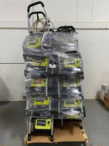 lot 1 image: Huge Pallet of Ryobi Pressure Washers - Damaged or Missing Parts