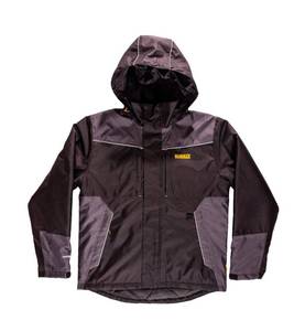 lot 33 image: DEWALT Brookeville Mens Size X-Large Black Polyester Waterproof Hooded Jacket