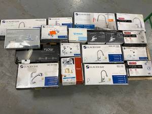 lot 52 image: Huge Lot of KitchenBath Faucets - Glacier Bay, Delta, Pfister, MORE