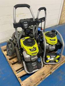 lot 58 image: Lot of 4 RYOBI Pressure Washers for repair