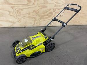 lot 49 image: RYOBI 20 40V Battery Powered Lawn Mower - No battery, charger, or bag.