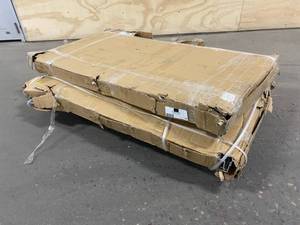 lot 12 image: HUSKY LOT OF 2 42 in. H x 96 in W x 48 in. D Overhead Ceiling Mount Garage Rack WHITE