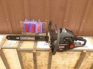 Craftsman 18 Gas Chaninsaw. Lightly used. Tested & works. As shown.