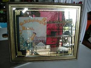 lot 55 image: Framed Kupferberg Gold Mirrored Sign