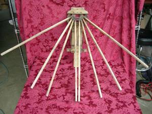 lot 66 image: Antique Wall-Mount Folding Drying Rack