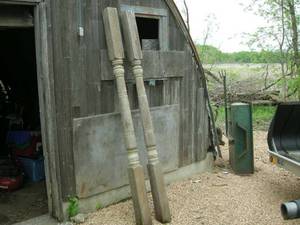 lot 28 image: 2 Old Wooden Porch Columns