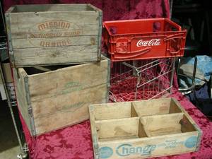 lot 99 image: Misc Vintage Beverage Crates