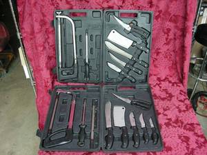 lot 124 image: 2 ButcherProcessing Knife Sets
