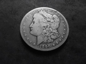 1890 CC  Morgan Silver Dollar