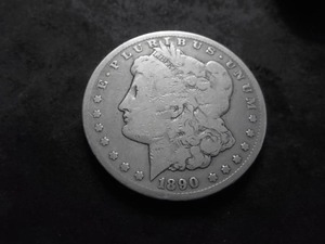 1890 CC  Morgan Silver Dollar