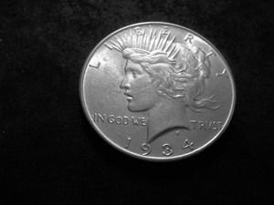 1934 D Silver Peace Dollar