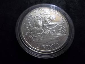 D-Day Liberty Silver Comemmorative One Dollar Coin