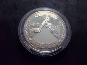 1988 S US Mint Olympic Silver Proof Dollar