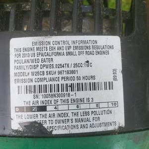 lot 5 image: Weed Eater Weed Whip ( w replacement head)